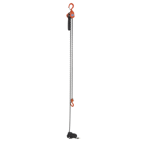 Mini Lever Hoist, 15' Lift, 500 lbs. (0.25 tons) Capacity, Steel Chain Duraquip Inc
