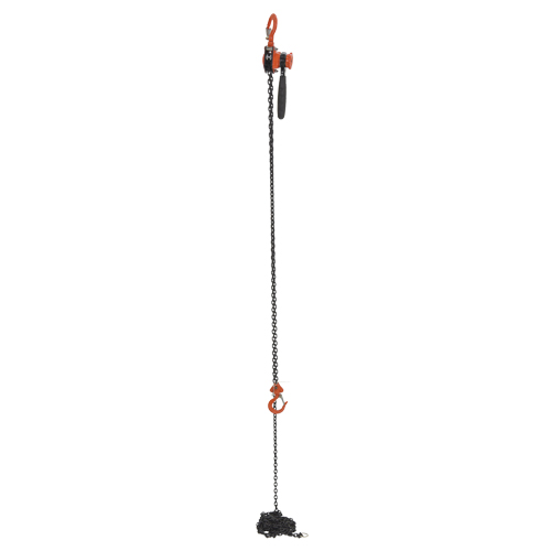 Mini Lever Hoist, 15' Lift, 500 lbs. (0.25 tons) Capacity, Steel Chain Duraquip Inc