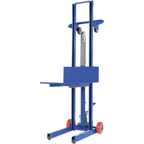Hydraulic Platform Lift Stacker, Foot Pump Operated, 400 lbs. Capacity, 51-1/8" Max Lift Duraquip Inc