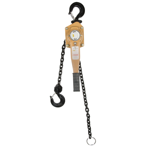 Heavy Duty Gold Series Lever Chain Hoist, 10' Lift, 12000 lbs. (6 tons) Capacity, Alloy Steel Chain Duraquip Inc
