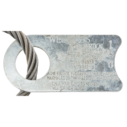 &eacute;lingue de levage &agrave; c&acirc;ble m&eacute;tallique - deux boucles Duraquip Inc