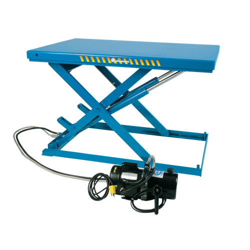 LoProfile Electric-Hydraulic Scissor Lift Table, Steel, 32-1/2" L x 23-1/2" W, 550 lbs. Capacity Duraquip Inc