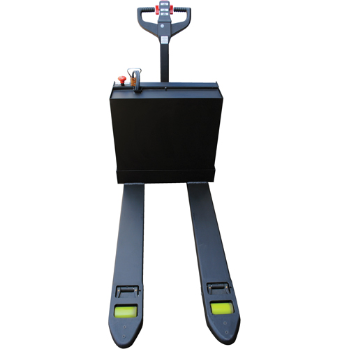 Fully Powered Electric Pallet Truck With  Stand-On Platform, 4500 lbs. Cap., 48" L x 30.25" W Duraquip Inc