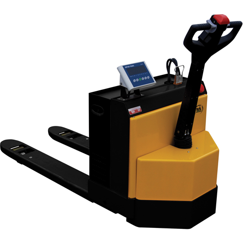 Fully Powered Electric Pallet Truck With  Scale, 4500 lbs. Cap., 48" L x 30.25" W Duraquip Inc