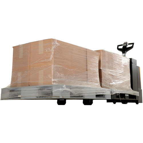 Fully Powered Electric Pallet Truck With  Stand-On Platform, 4500 lbs. Cap., 96" L x 30" W Duraquip Inc
