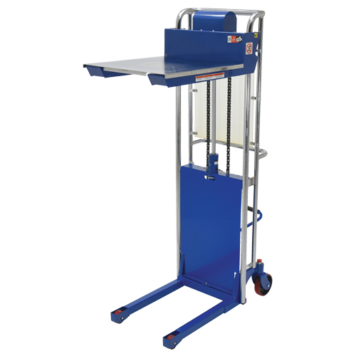 Gerbeur Hefti-Lift, M&eacute;canisme Pompe au pied, Capacit&eacute; de 880 lb, Levage max de 59" Duraquip Inc