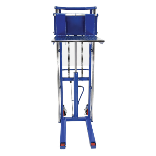 Hefti-Lift Load Stacker, Foot Pump Operated, 1500 lbs. Capacity, 63" Max Lift Duraquip Inc
