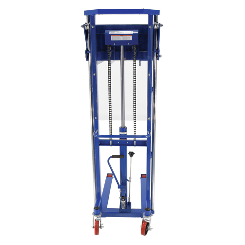 Hefti-Lift Load Stacker, Foot Pump Operated, 1500 lbs. Capacity, 63" Max Lift Duraquip Inc