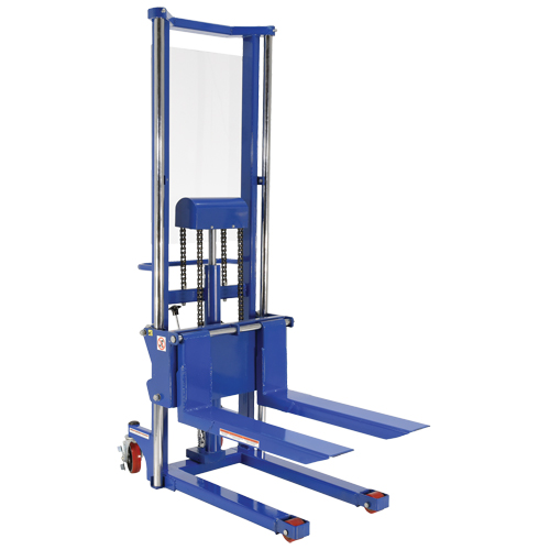 Hefti-Lift Load Stacker, Foot Pump Operated, 1500 lbs. Capacity, 63" Max Lift Duraquip Inc