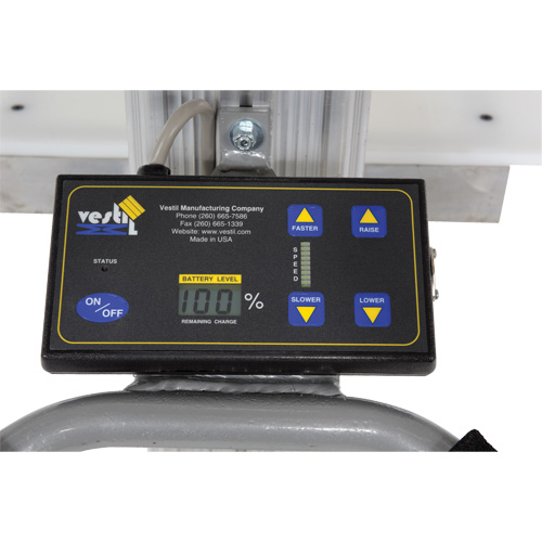 Gerbeur &agrave; levage rapide, M&eacute;canisme &eacute;lectrique, Capacit&eacute; de 175 lb, Levage max de 57" Duraquip Inc