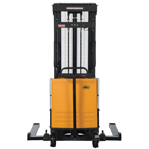 Fork Lift Stacker, Electric Operated, 2000 lbs. Capacity, 63" Max Lift Duraquip Inc