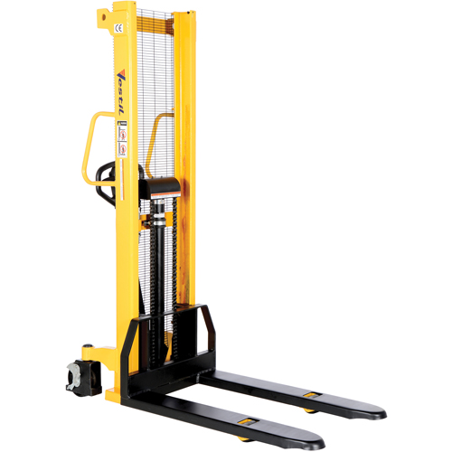 Gerbeur hydraulique manuel, Fonctionnement Pompe manuelle, Capacit&eacute; 2000 lb, Lev&eacute;e max 63" Duraquip Inc