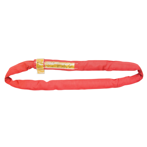 Polyester Round Sling, Red, 3" W x 8' L, 14000 lbs. Vertical Load Duraquip Inc