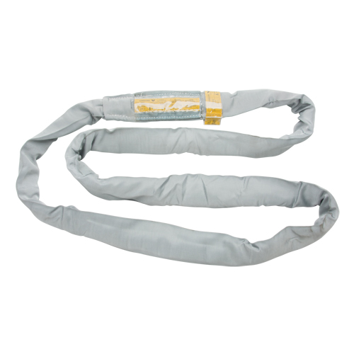 Polyester Round Sling, Grey, 8" W x 20' L, 32000 lbs. Vertical Load Duraquip Inc