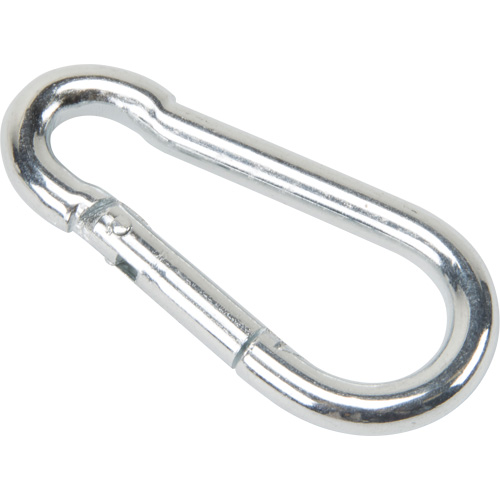 Mousqueton zingu&eacute;, 220 lb (0,11 tonne) Charge d'utilisation max., 3/16" Taille, 5/16" Oeil Duraquip Inc