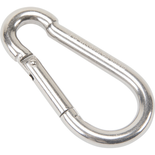 Stainless Steel Snap Hook, 500 lbs (0.25 tons) Working Load Limit, 5/16" Size, 1/2" Eye Duraquip Inc