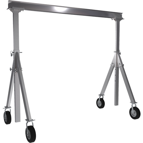 Grue-portique ajustable en aluminium, 10' lo, Capacit&eacute; 1500 lb (0,75 tonne) Duraquip Inc