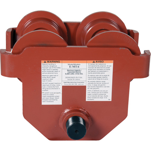 Low Profile Manual Trolley, 6000 lbs. (3 tons) Duraquip Inc