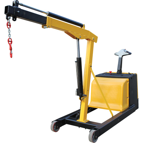 Electric Powered Floor Crane, 8.8' Lift, 1500 lbs. (0.75 tons), 44-1/4" Arm, 62-1/4" H Duraquip Inc