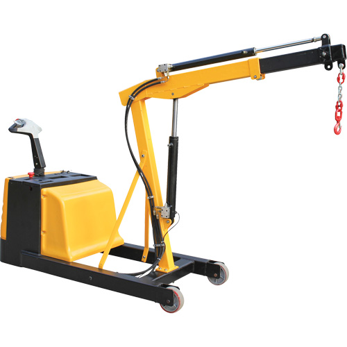 Electric Powered Floor Crane, 8.8' Lift, 1500 lbs. (0.75 tons), 44-1/4" Arm, 62-1/4" H Duraquip Inc