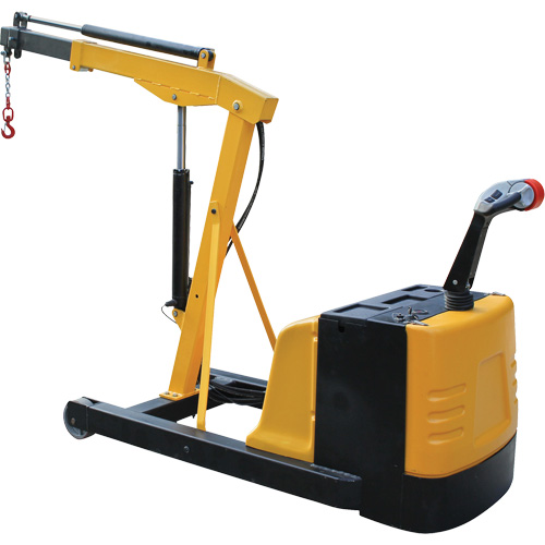Electric Powered Floor Crane, 8.8' Lift, 1500 lbs. (0.75 tons), 44-1/4" Arm, 62-1/4" H Duraquip Inc