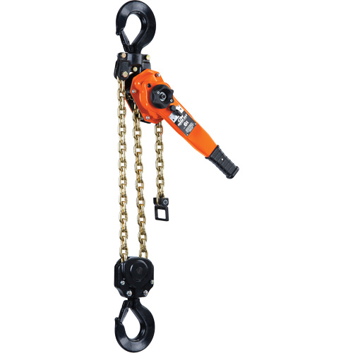 Series 653-A Ratchet Lever Hoist, 5' Lift, 12000 lbs. (6 tons) Capacity, Steel Chain Duraquip Inc