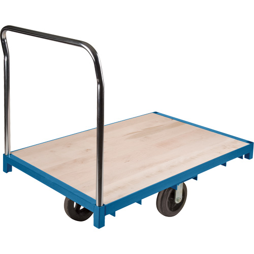 Heavy-Duty Platform Truck, 48" L x 24" W, 2000 lbs. Capacity, Rubber Casters Duraquip Inc