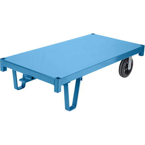 Specialized Platform Decks - Semi Live Skids, 48" L x 24" W, 2000 lbs. Capacity, Rubber Casters Duraquip Inc