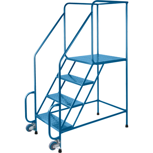 Tilt-N-Roll Ladders, Steel, 4 Steps, 22" Wide, 24" D x 38" H Top Step Duraquip Inc