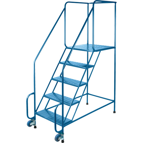Tilt-N-Roll Ladders, Steel, 5 Steps, 22" Wide, 24" D x 47" H Top Step Duraquip Inc