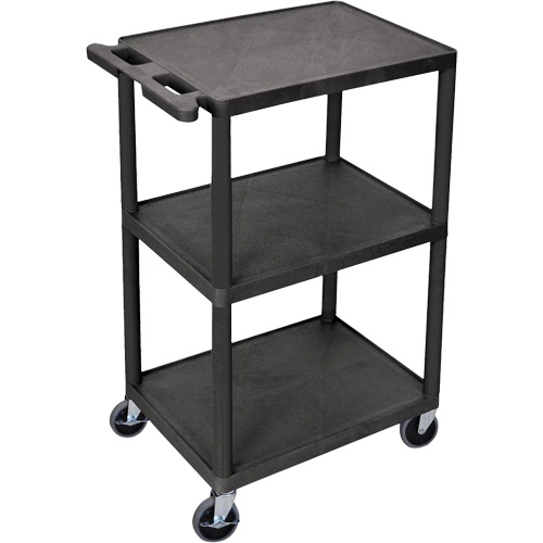 Chariot utilitaire, 3 tiers, 18" x 40" x 24", Capacit&eacute; 400 lb Duraquip Inc