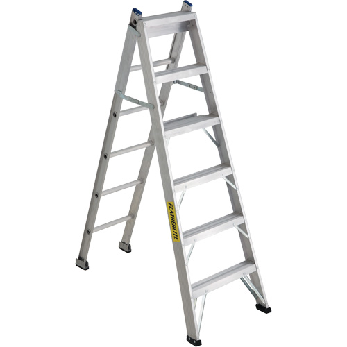 2700 Series Industrial Duty Multi-Way Ladders, 6', Aluminum, 250 lbs. Cap., ANSI 1, CSA 1 Duraquip Inc