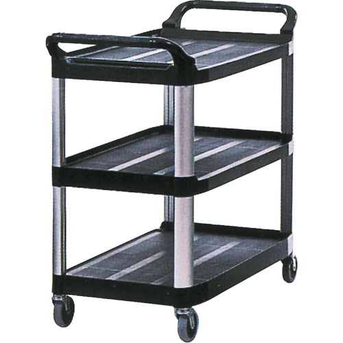 Utility Cart, 3 Tiers, 20" x 37" x 33-5/8", 300 lbs. Capacity Duraquip Inc