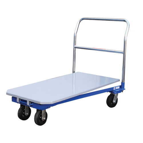 Platform Cart, 48" L x 24" W, 1500 lbs. Capacity, Mold-on Rubber Casters Duraquip Inc