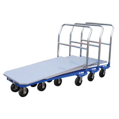 Platform Cart, 48" L x 24" W, 1500 lbs. Capacity, Mold-on Rubber Casters Duraquip Inc