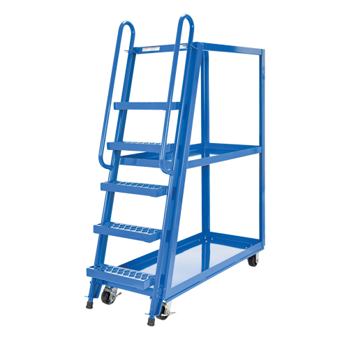 Stock Picking Cart, Steel, 21-7/8" W x 56-1/8" D, 3 Shelves, 1000 lbs. Capacity Duraquip Inc