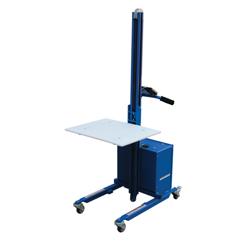 Gerbeur &agrave; plateforme &agrave; &eacute;l&eacute;vation rapide, M&eacute;canisme &eacute;lectrique, Capacit&eacute; de 175 lb, Levage max de 57" Duraquip Inc