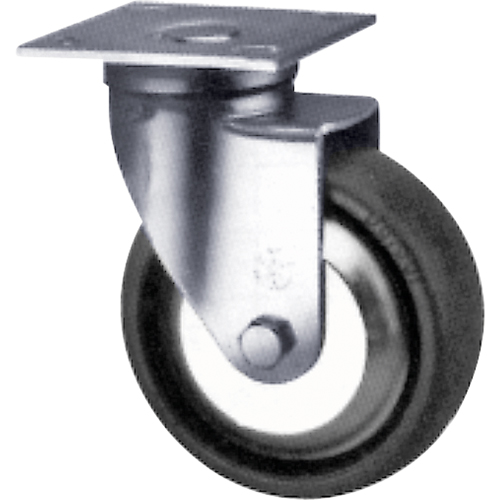 Heavy-Duty Caster, Rigid, 3" (76 mm), Solid Elastomer, 900 lbs. (408 kg.) Duraquip Inc