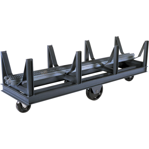 Chariot &agrave; berceaux, 96" lo x 28" la x 29" h, Capacit&eacute; de 10 000 lb, Roue Ph&eacute;nolique Duraquip Inc