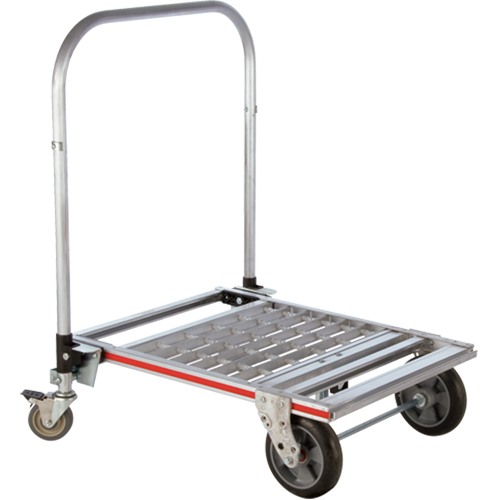Chariot &agrave; plateforme repliable &agrave; quatre roues, Aluminium, 750 lb, 31" lo x 23-1/4" la, Hauteur 39" Duraquip Inc