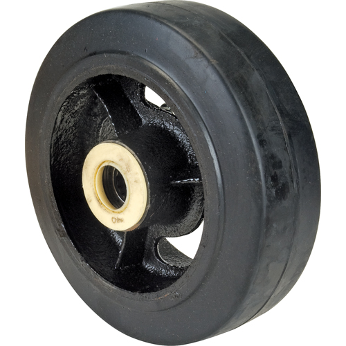 Rubber Wheels, 6" (152 mm) Dia. x 2" (51 mm) W, 550 lbs. (249 kg.) Capacity Duraquip Inc