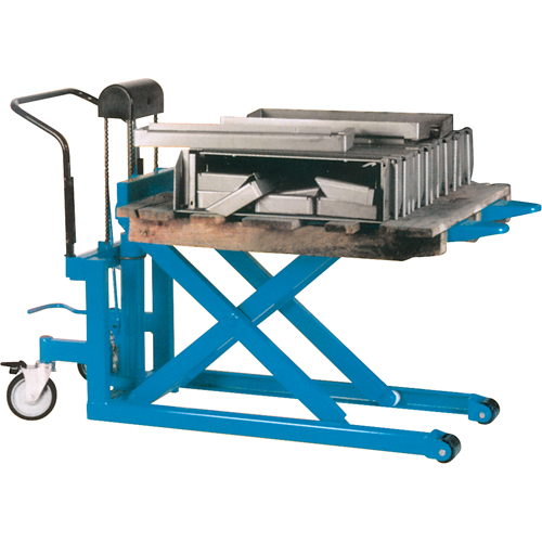 Hydraulic Skid Scissor Lift/Table, 42-1/2" L x 20-1/2" W, Steel, 2200 lbs. Capacity Duraquip Inc