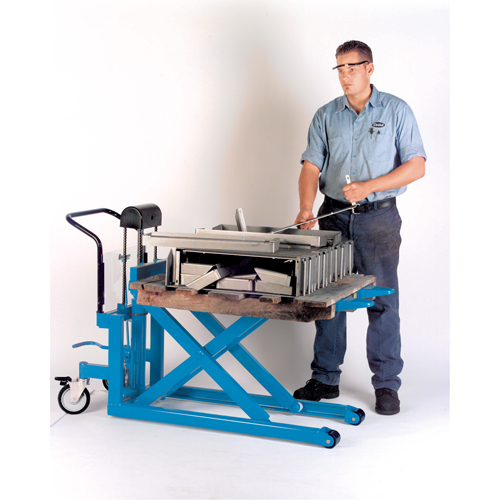 Hydraulic Skid Scissor Lift/Table, 42-1/2" L x 20-1/2" W, Steel, 1000 lbs. Capacity Duraquip Inc