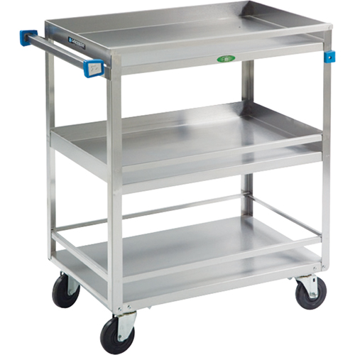 Chariots avec barres de retenue, 3 Tiers, 19" la x 34-3/4" h x 31" p, Capacit&eacute; 500 lb Duraquip Inc