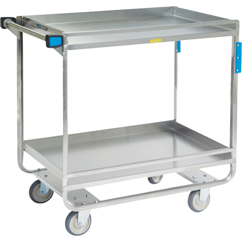 Guard Rail Carts, 2 Tiers, 23" W x 37-1/4" H x 38-5/8" D, 700 lbs. Capacity Duraquip Inc