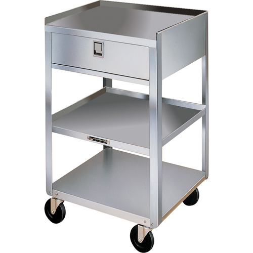 Stainless Steel Equipment Stands, 300 lbs. Capacity, Stainless Steel, 16-3/4" x W, 30-1/8" x H, 18-3/4" D, 1 Drawers Duraquip Inc