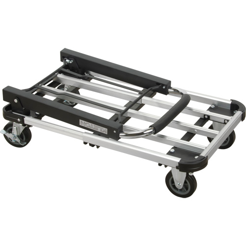 Foldable Platform Trucks, Aluminum, 300 lbs., 28" L x 16" W, 32" High Duraquip Inc