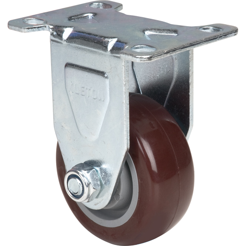 Caster, Rigid, 3" (76 mm), Polyurethane, 230 lbs. (104 kg.) Duraquip Inc
