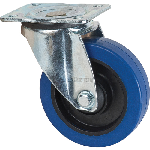 Blue Caster, Swivel, 5" (127 mm), Rubber, 400 lbs. (181 kg.) Duraquip Inc