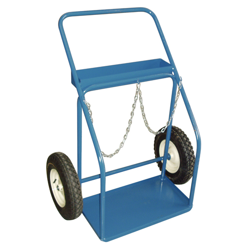Chariots pour bouteilles de gaz, Roues Pneumatique, Base de 25" la x 13" lo, 400 lb Duraquip Inc